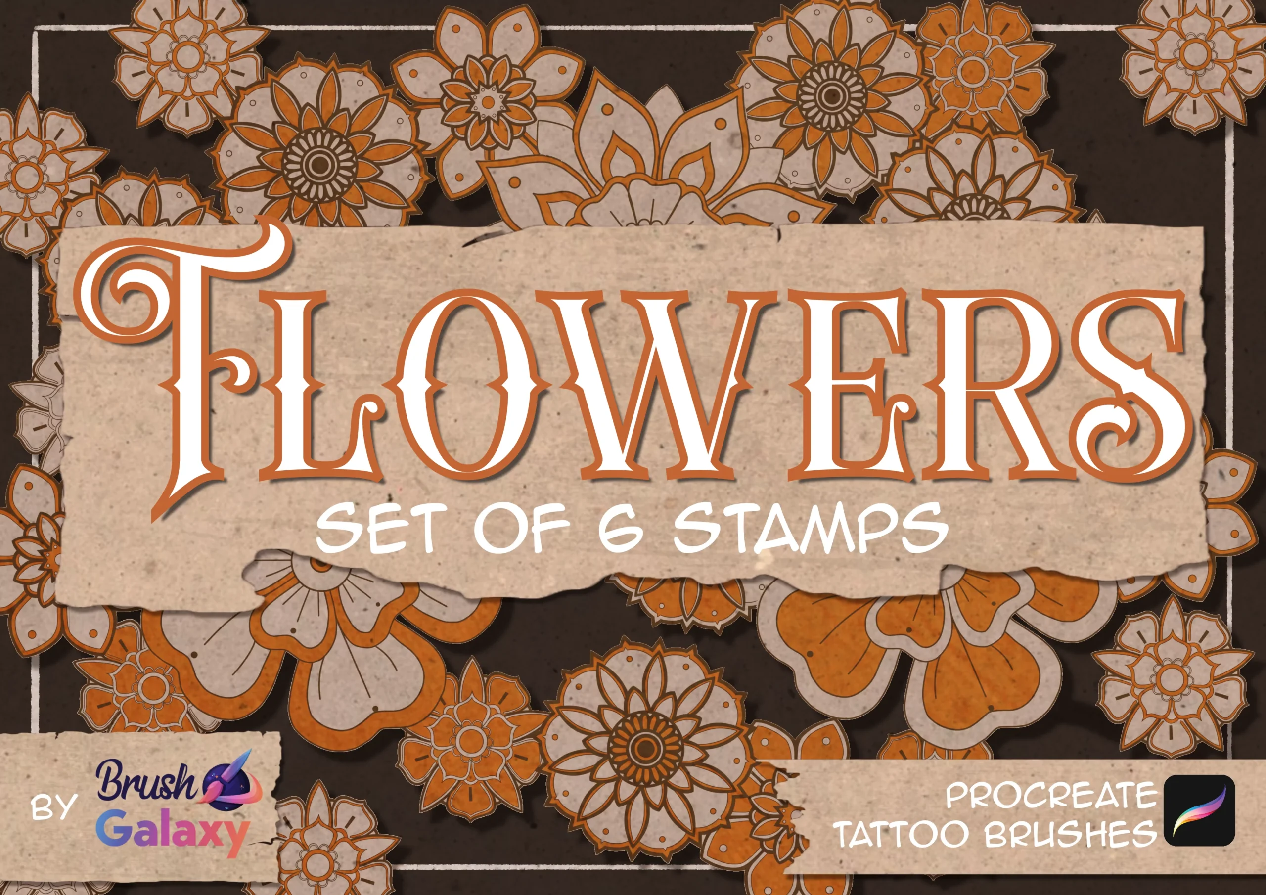 Flowers Tattoo Brush Stamps Vol 2