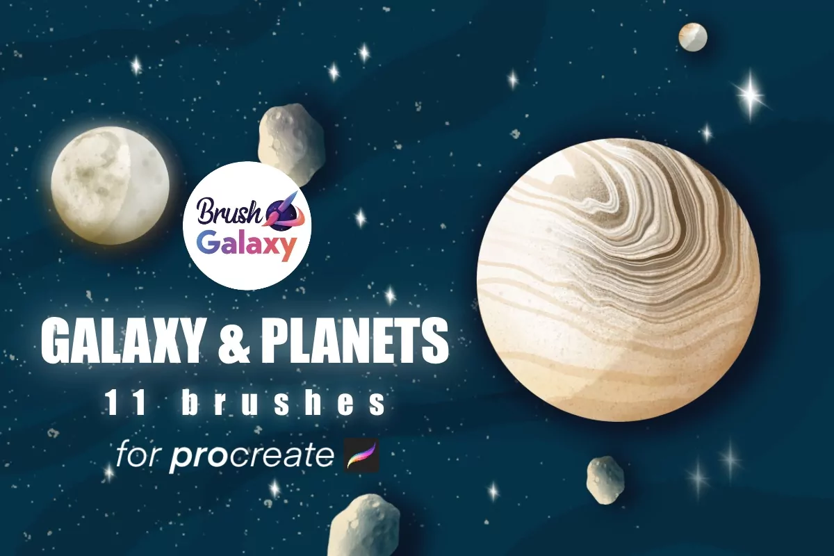 Galaxy & Planets Brush Set
