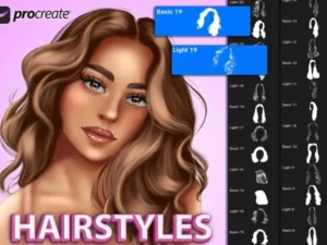 cover image girl hair brushes