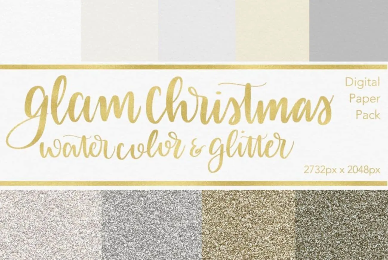 Glam Christmas Procreate Paper