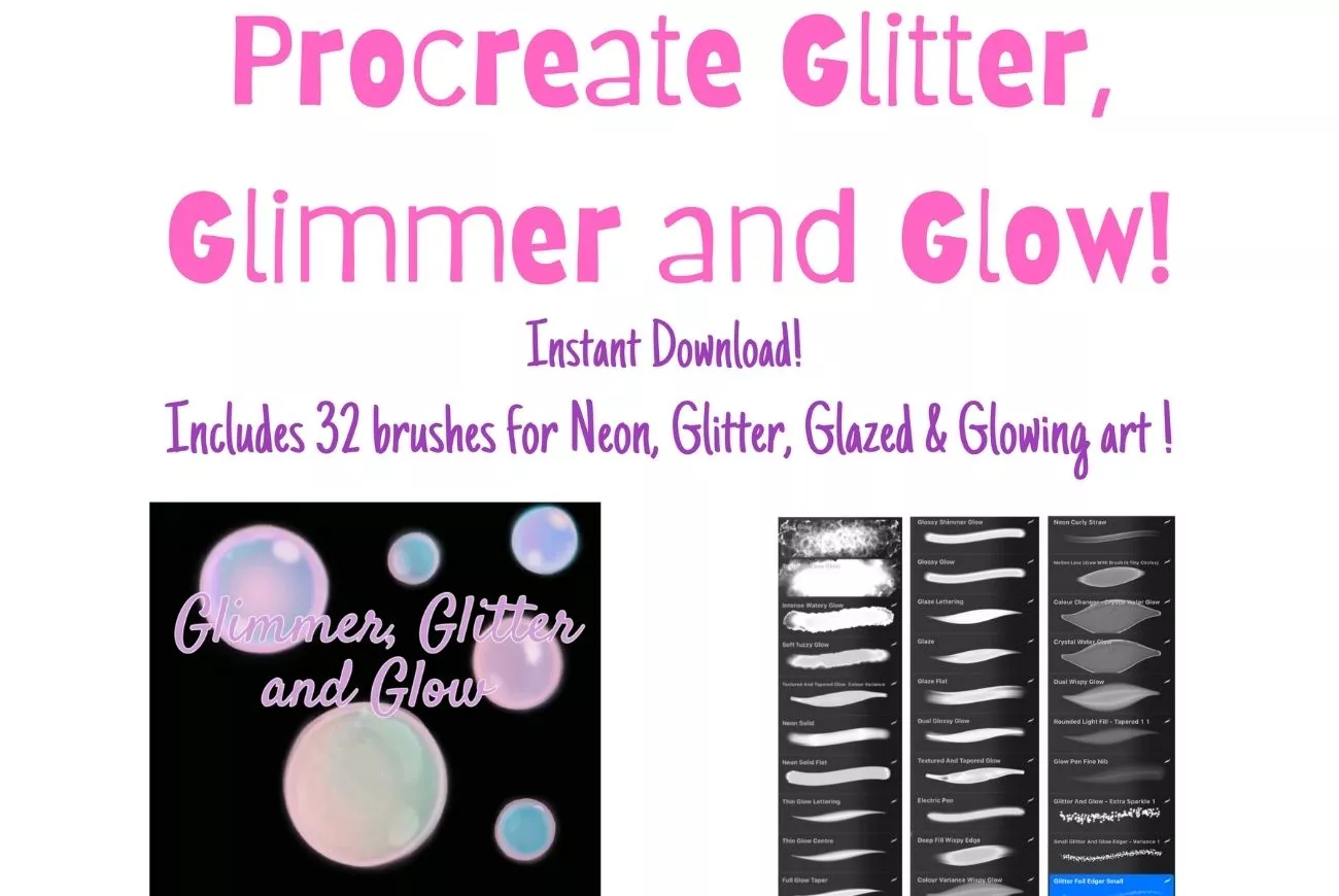 Glitter Glimmer and Glow Brushes
