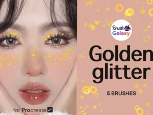 cover image golden glitter brush set