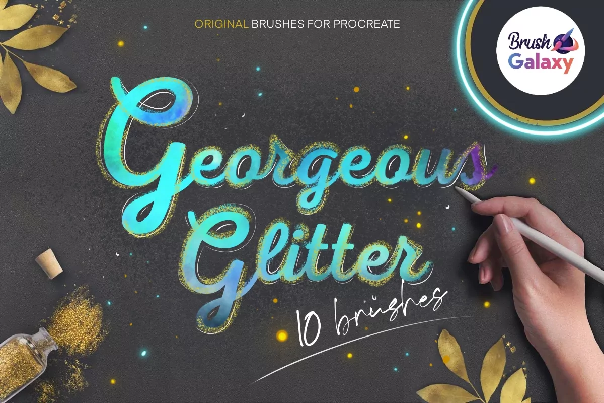 Gorgeous Glitter Brush Set for Procreate