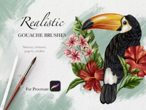 cover image gouache brushes for procreate