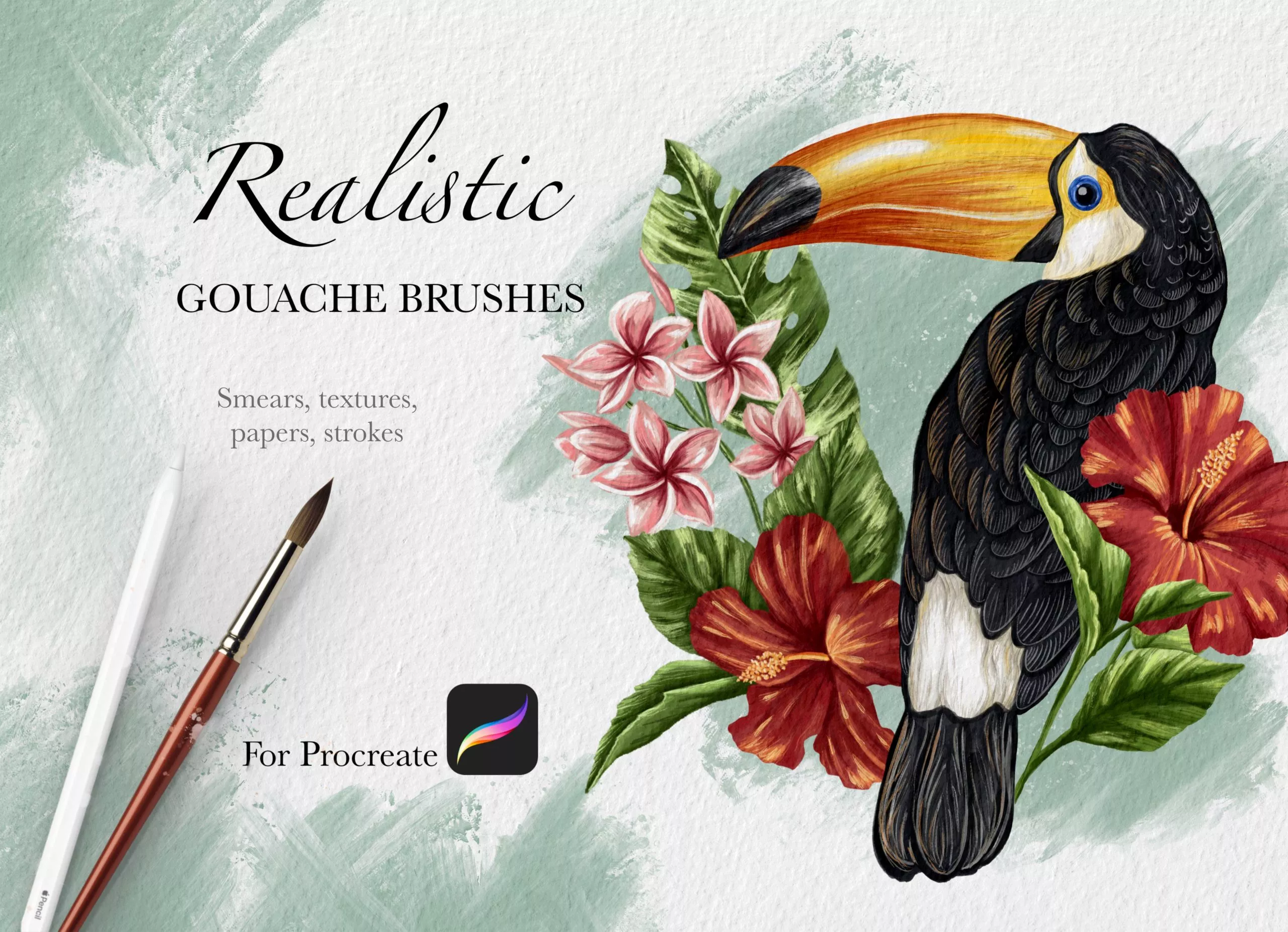 Gouache Brushes for Procreate