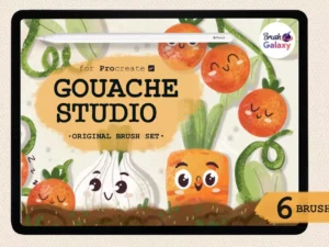 cover image gouache studio brush set