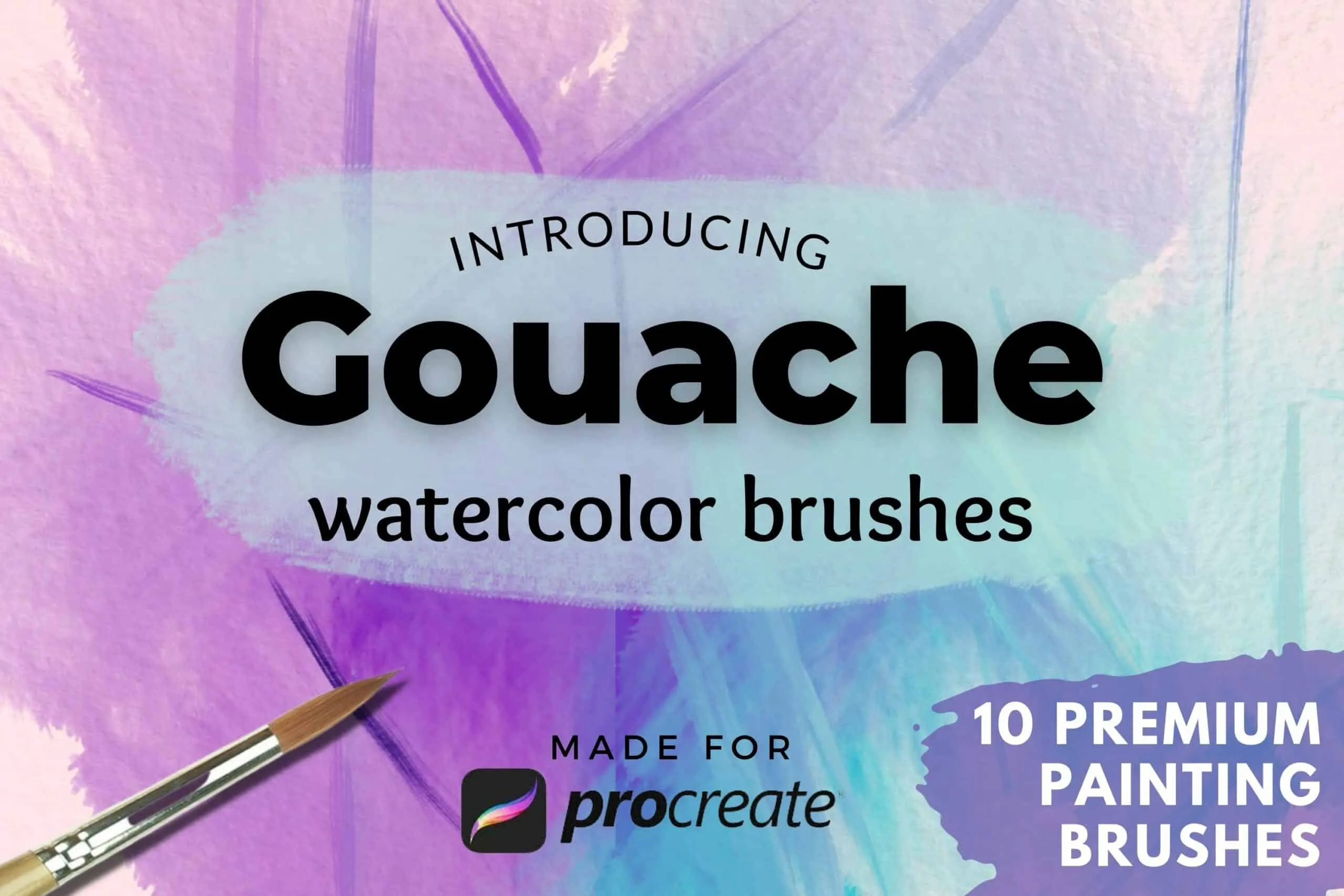 Gouache Watercolor Brush Pack