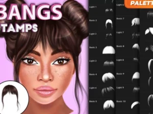 cover image hair bangs brushes