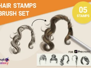 cover image hair stamps brush set vol 2
