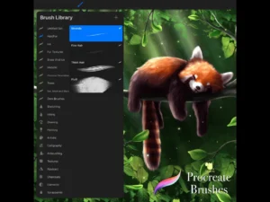 cover image hair and fur procreate brushes