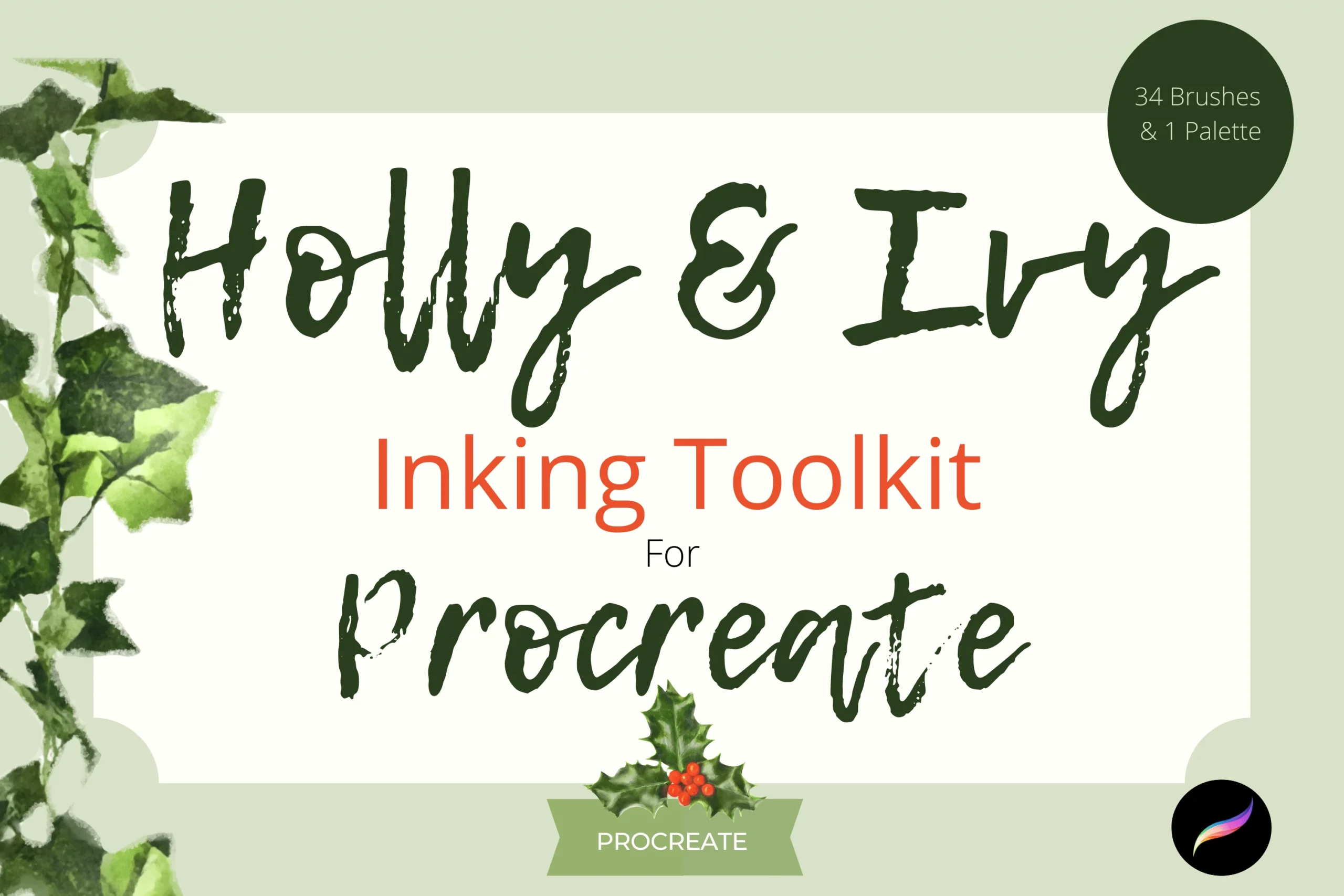 Holly & Ivy Procreate Ink Toolkit