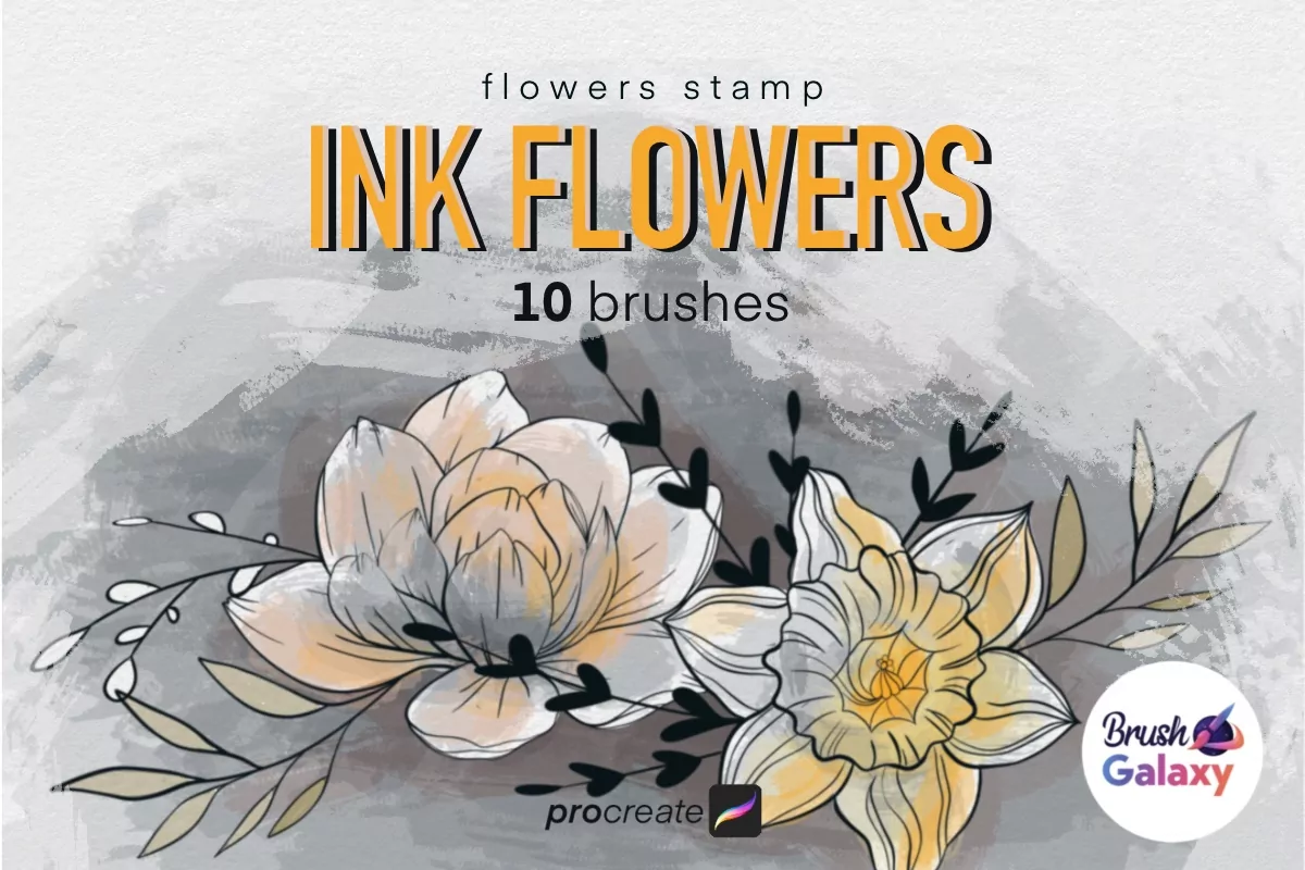 Ink Flowers Stamp Set