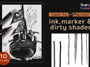 cover image ink marker dirty shader stamp set