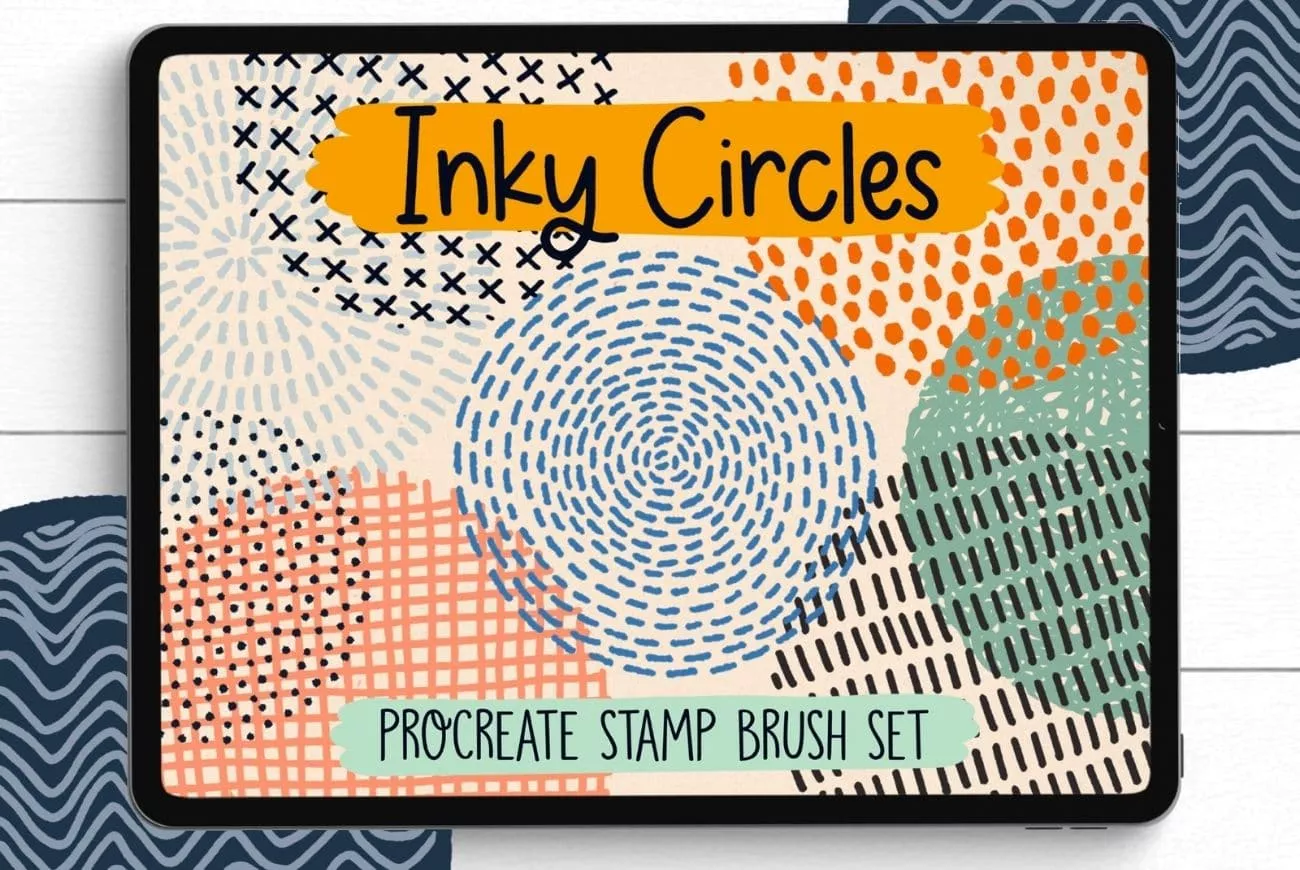 Inky Circles Procreate Stamp Brush Set