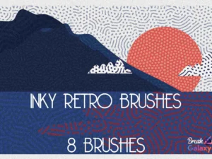 cover image inky retro brush pack