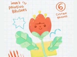 cover image ivnas painting brushes textured brushes