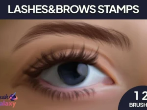 cover image lashes brows stamps brush set
