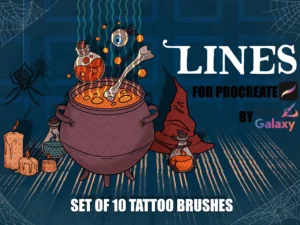 cover image lines tattoo brush pack vol 1