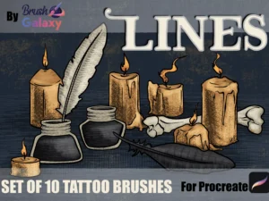 cover image lines tattoo brush pack vol 2