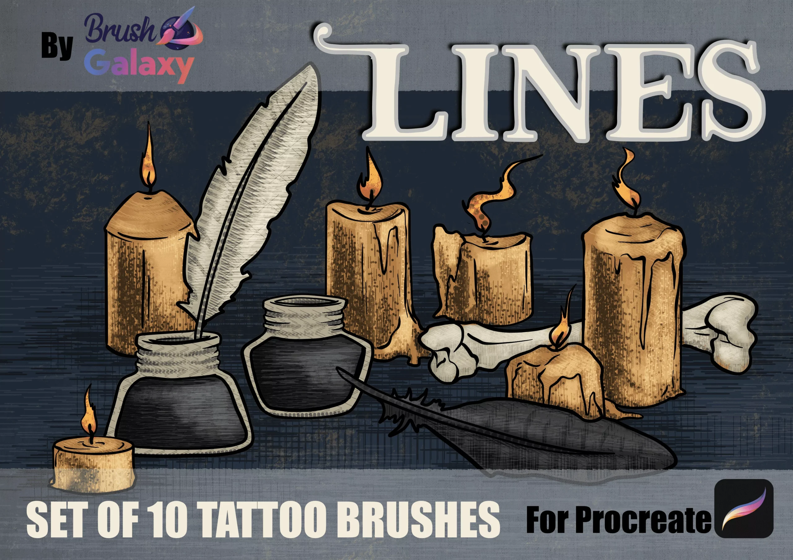 Lines – Tattoo Brush Pack Vol 2