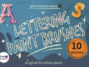 cover image lettering paint brush set