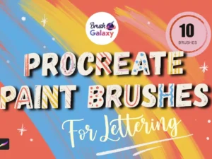 cover image lettering paint brush set vol 2