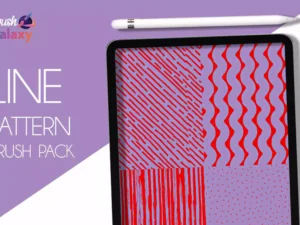 cover image line pattern brush pack
