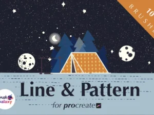 cover image line pattern brush set