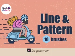 cover image line pattern brush set vol 2