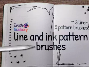 cover image line and ink pattern brushes