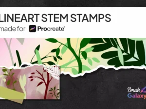 cover image lineart stem stamp set