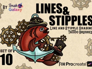 cover image lines stripples tattoo brushes