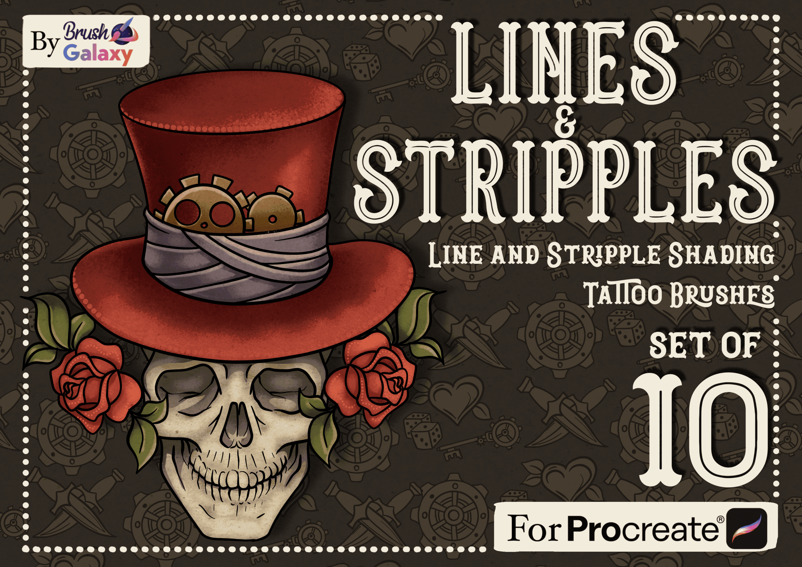 Lines & Stripples Tattoo Brushes Vol 2