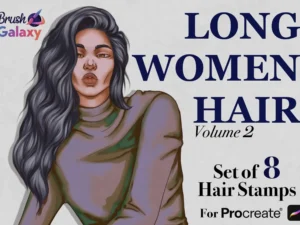 cover image long women hair brush set vol 2