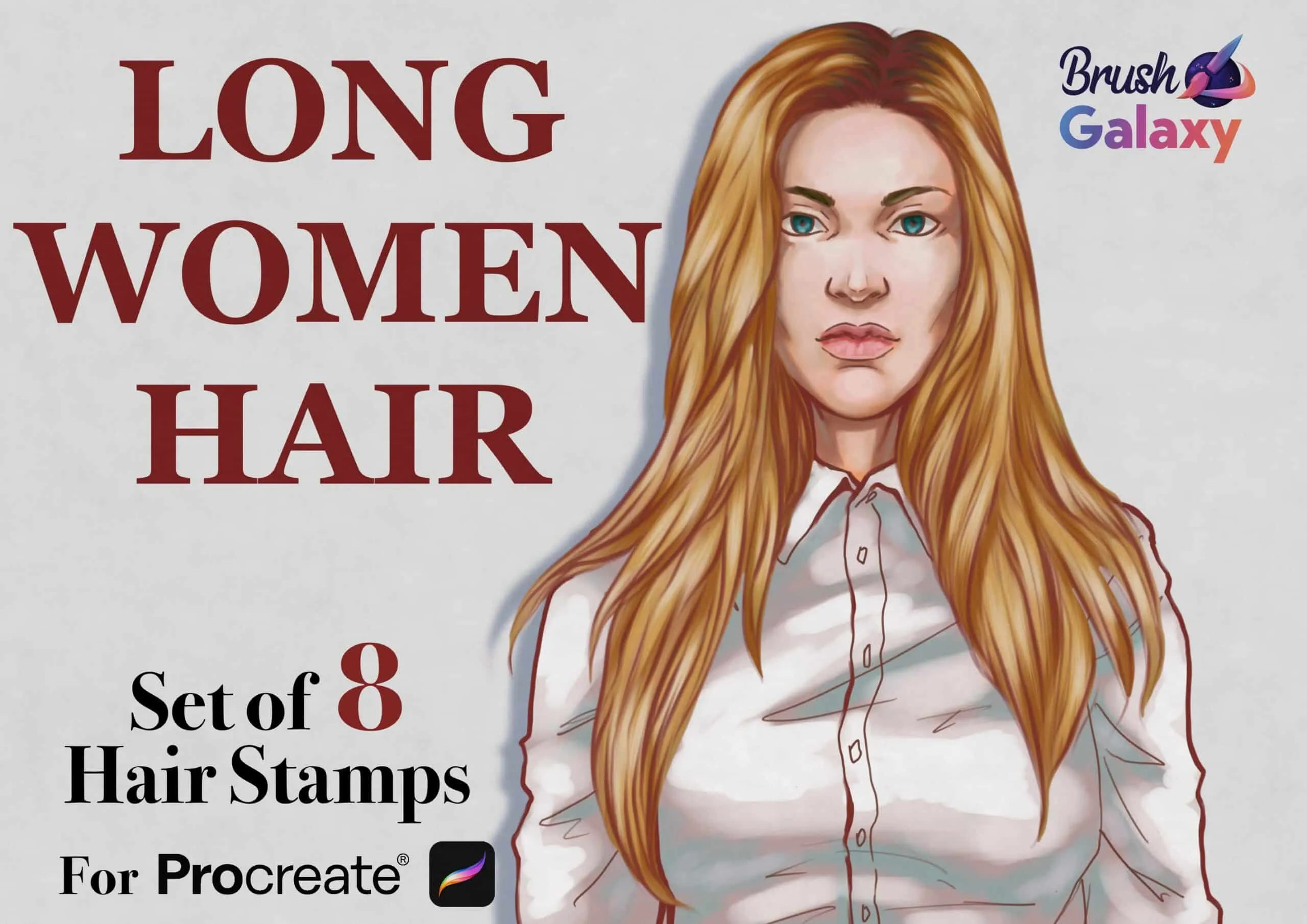Long Women Hair Brush Set