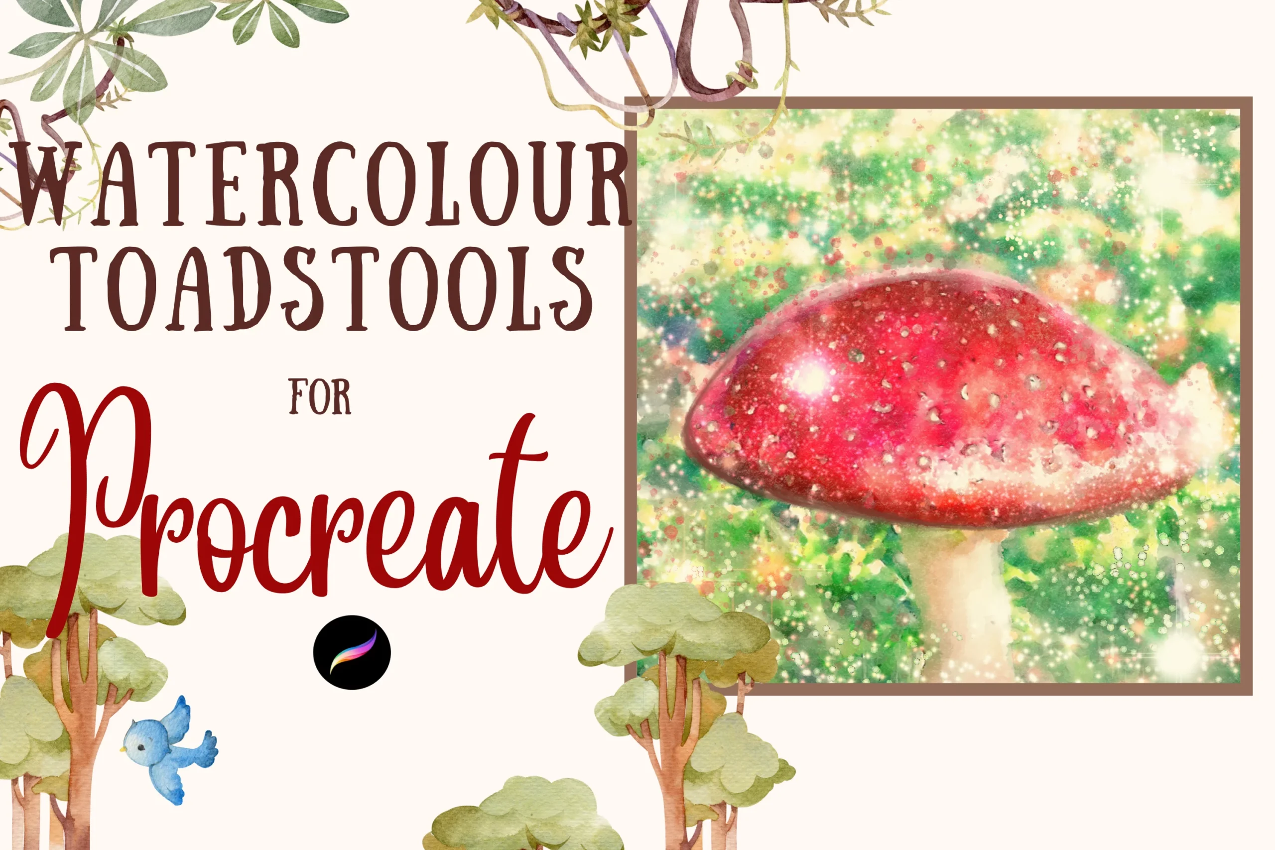 Magic Toadstool Watercolour Brush Set