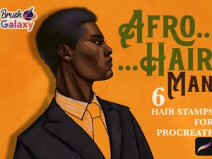 cover image man afro hair brush pack