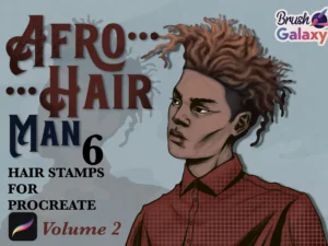 cover image man afro hair brush pack vol 2