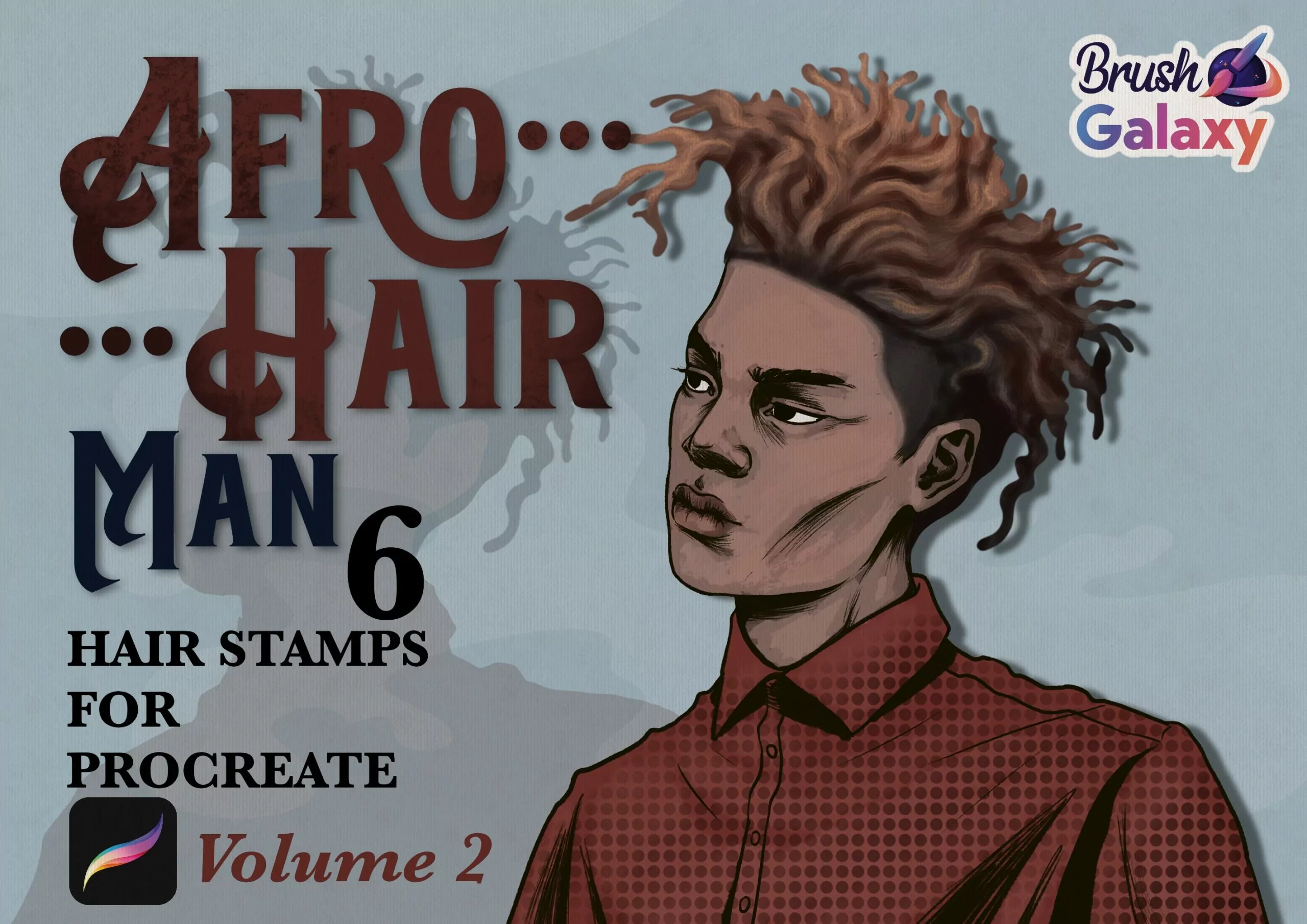 Man Afro Hair Brush Pack Vol 2