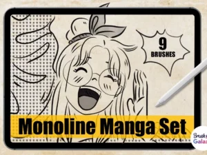 cover image monoline manga brushes