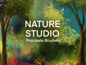 cover image nature studio procreate brushes