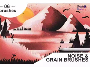 cover image noise grain brush set