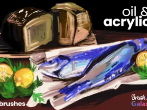 cover image oil acrylic brush set vol 3