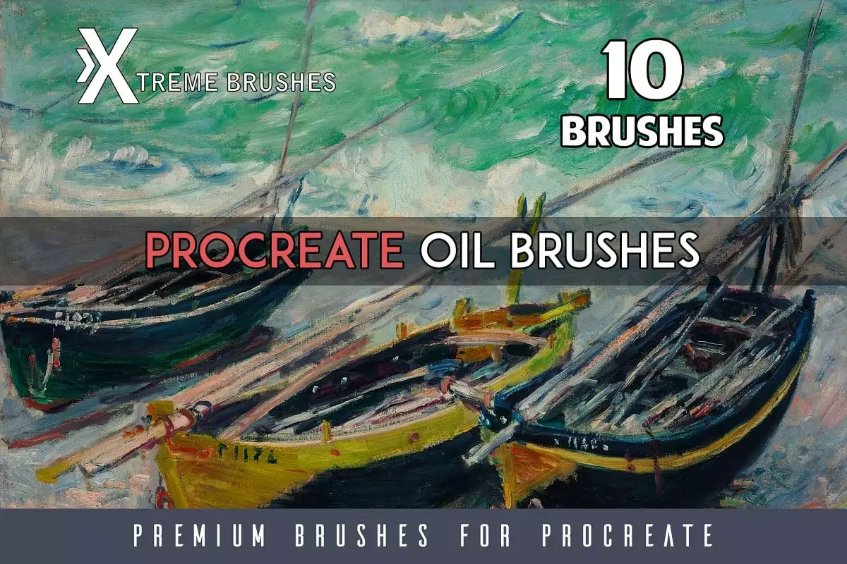 Oil Brushes for Procreate, Photoshop, and Krita