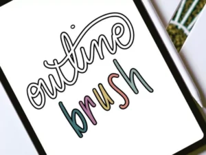 cover image outline monoline brush