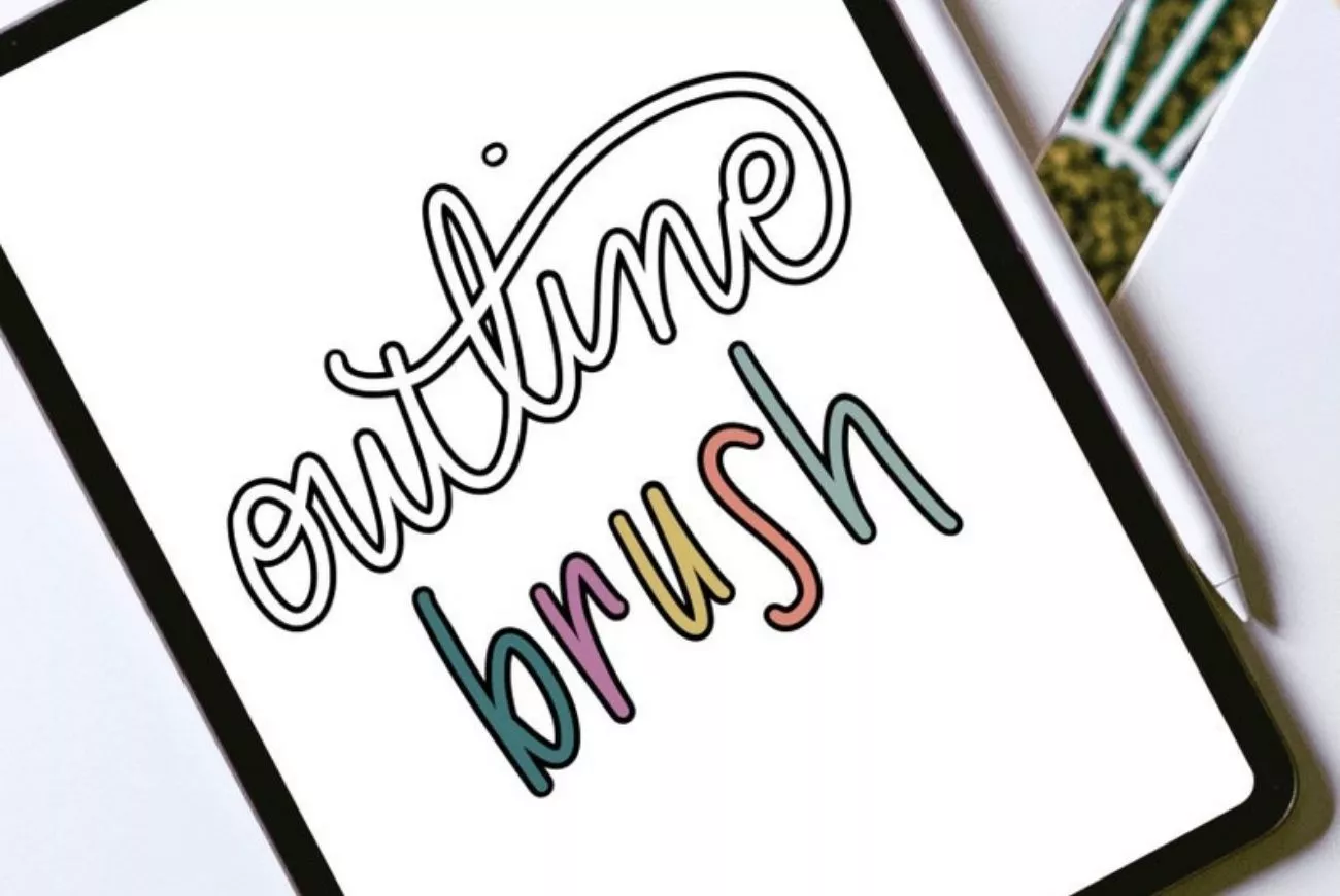 Outline Monoline Brush