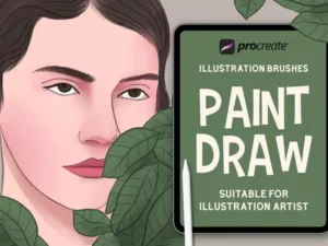 cover image paint draw 20 procreate brushes