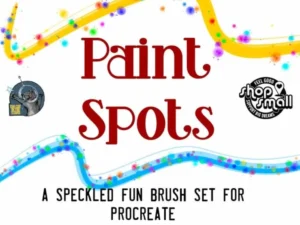 cover image paint spots brush set for procreate