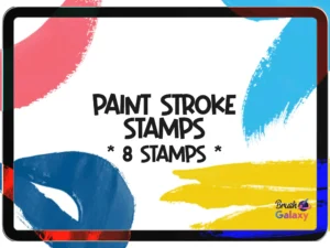 cover image paint stroke stamp set