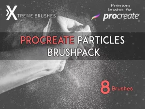 cover image particles procreate brushset